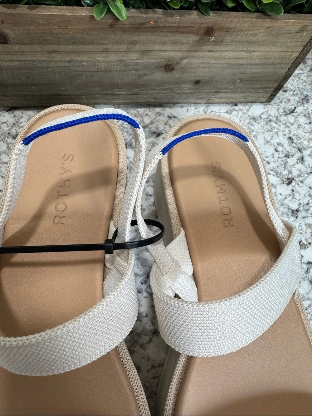 Rothy’s Women's Cream Platform Slingback Sandals 11.5 - Comfortable Summer Style